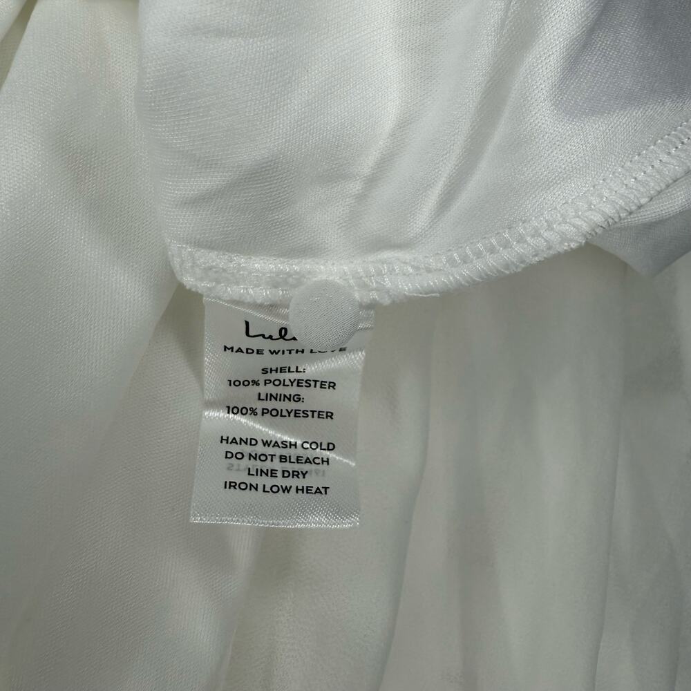 NWT Lulus Adorna White Off-the-Shoulder Maxi Dress Size M - Picture 10 of 11